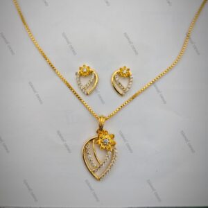 PS 1 Floral Pendant & Stud Earring set.