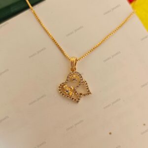 P6 heart 2 pendent 25.5mm 45 stone.